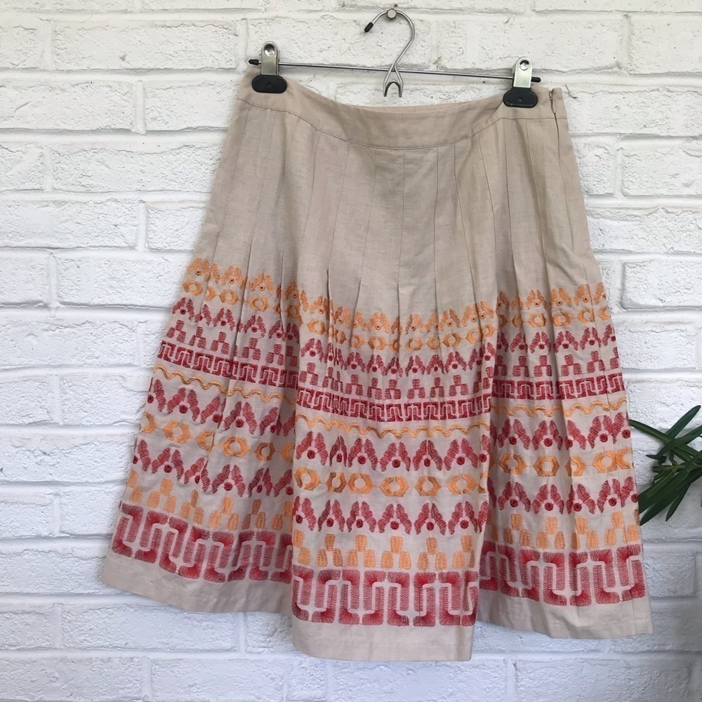 Peter Nygard Embroidered Skirt